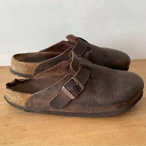 Birkenstock | Boston Brown Oiled Leather Clogs | Womens 8 EU39